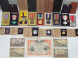 ALL WW2 AND BEFORE WW2 MEDAL, BADGE, WAR BOND, MONEY LOT WWII