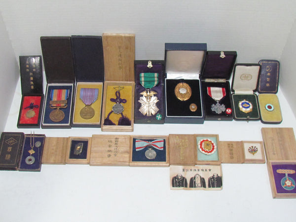 AMAZING JAPANESE MEDAL LOT ~ WW2, PRE, POST WW2 JAPANESE MEDALS, BADGES