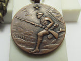 WATCH THE FILM! VERY RARE! 1932 JAPANESE ARMY MANEUVERS BADGE ON POCKET WATCH CHAIN