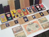 ALL WW2 AND BEFORE WW2 MEDAL, BADGE, WAR BOND, MONEY LOT WWII