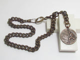 WATCH THE FILM! VERY RARE! 1932 JAPANESE ARMY MANEUVERS BADGE ON POCKET WATCH CHAIN