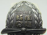 SPECIFIC UNIT BADGE! 1937 PRE WW2 JAPANESE BADGE OSAKA CITY AIR DEFENSE MANEUVERS