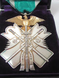 ANTIQUE MEIJI ERA IMPERIAL JAPANESE GOLDEN KITE MEDAL SILVER JAPAN ORDER