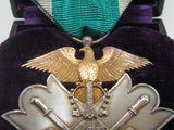 ANTIQUE MEIJI ERA IMPERIAL JAPANESE GOLDEN KITE MEDAL SILVER JAPAN ORDER