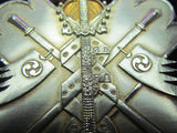 ANTIQUE MEIJI ERA IMPERIAL JAPANESE GOLDEN KITE MEDAL SILVER JAPAN ORDER