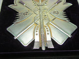 ANTIQUE MEIJI ERA IMPERIAL JAPANESE GOLDEN KITE MEDAL SILVER JAPAN ORDER