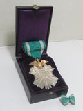 ANTIQUE MEIJI ERA IMPERIAL JAPANESE GOLDEN KITE MEDAL SILVER JAPAN ORDER