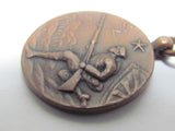 WATCH THE FILM! VERY RARE! 1932 JAPANESE ARMY MANEUVERS BADGE ON POCKET WATCH CHAIN