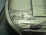 1930 IMPERIAL JAPANESE NAVY TABLE MEDAL PRE WW2 BATTLESHIP GUNS BADGE WWII JAPAN