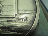 1930 IMPERIAL JAPANESE NAVY TABLE MEDAL PRE WW2 BATTLESHIP GUNS BADGE WWII JAPAN
