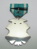 ANTIQUE MEIJI ERA IMPERIAL JAPANESE GOLDEN KITE MEDAL SILVER JAPAN ORDER