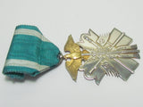 ANTIQUE MEIJI ERA IMPERIAL JAPANESE GOLDEN KITE MEDAL SILVER JAPAN ORDER