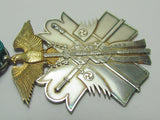 ANTIQUE MEIJI ERA IMPERIAL JAPANESE GOLDEN KITE MEDAL SILVER JAPAN ORDER
