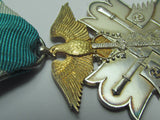 ANTIQUE MEIJI ERA IMPERIAL JAPANESE GOLDEN KITE MEDAL SILVER JAPAN ORDER