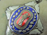RARE WW2 JAPANESE MEDAL IMPERIAL SILK MERIT SILVER ARMY NAVY BADGE JAPAN WAR WWII