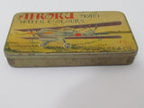 RARE WW2 JAPANESE KIDS WATERCOLORS TIN BOX AIRPLANE WWII