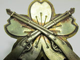 THICK HINGE! WW2 JAPANESE ARMY PROFICIENCY BADGE 2ND RIFLE SHOOTING MARKSMANSHIP MEDAL WWII