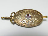 RARE WW1 TREATY OF VERSAILLES BADGE GIVEN TO JAPANESE RED CROSS REPRESENTATIVES