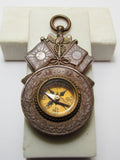 1905 RUSSO-JAPANESE WAR MEDAL COMPASS BADGE GOLDEN KITE MEIJI ERA ANTIQUE