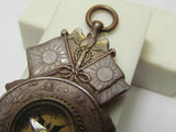 1905 RUSSO-JAPANESE WAR MEDAL COMPASS BADGE GOLDEN KITE MEIJI ERA ANTIQUE