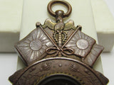 1905 RUSSO-JAPANESE WAR MEDAL COMPASS BADGE GOLDEN KITE MEIJI ERA ANTIQUE