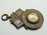 1905 RUSSO-JAPANESE WAR MEDAL COMPASS BADGE GOLDEN KITE MEIJI ERA ANTIQUE
