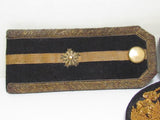 WW2 IMPERIAL JAPANESE POLICE SHOULDER BOARDS & CAP BADGE SET WWII JAPAN