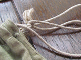 "BUUNCHOKYU" WW2 JAPANESE 1000 STITCH BELT & NAMED ARMY BAG ~ SENNINBARI WWII JAPAN ~