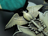 RARE HALLMARK!  PRE WW2 JAPANESE MEDAL GOLDEN KITE "M" HALLMARK OSAKA MINT