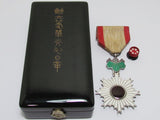 RARE MEIJI ERA! IMPERIAL JAPANESE MEDAL ORDER RISING SUN 6TH MEIJI JAPAN BADGE WWII SILVER ARMY
