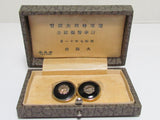 1932 JAPANESE ARMY GUARD SPECIAL MANEUVERS IN OSAKA, JAPAN CUFFLINK SET