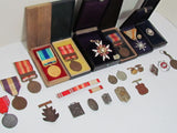 AMAZING JAPANESE MEDAL LOT ~ WW2, PRE, POST WW2 JAPANESE MEDALS & BADGES