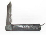 LARGE SIZE RARE ~ WW2 JAPANESE PILOT POCKET KNIFE "ARAWASHI" AIRPLANE MOTIF WWII KAMIKAZE FIERCE EAGLE