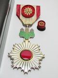 SILVER CASE INSCRIPTION! WW2 JAPANESE RISING SUN MEDAL 4TH CLASS JAPAN BADGE SILVER WWII