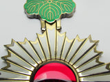 SILVER CASE INSCRIPTION! WW2 JAPANESE RISING SUN MEDAL 4TH CLASS JAPAN BADGE SILVER WWII