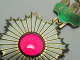 SILVER CASE INSCRIPTION! WW2 JAPANESE RISING SUN MEDAL 4TH CLASS JAPAN BADGE SILVER WWII