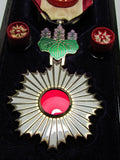SILVER CASE INSCRIPTION! WW2 JAPANESE RISING SUN MEDAL 4TH CLASS JAPAN BADGE SILVER WWII