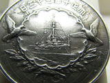 950 SILVER! RARE JAPANESE BADGE OF TABLE MEDAL CROWN PRINCE HIROHITO BADGE JAPAN BATTLESHIP WW1 WW2 WWII