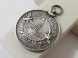 950 SILVER! RARE JAPANESE BADGE OF TABLE MEDAL CROWN PRINCE HIROHITO BADGE JAPAN BATTLESHIP WW1 WW2 WWII