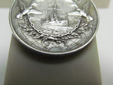 950 SILVER! RARE JAPANESE BADGE OF TABLE MEDAL CROWN PRINCE HIROHITO BADGE JAPAN BATTLESHIP WW1 WW2 WWII