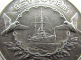 950 SILVER! RARE JAPANESE BADGE OF TABLE MEDAL CROWN PRINCE HIROHITO BADGE JAPAN BATTLESHIP WW1 WW2 WWII