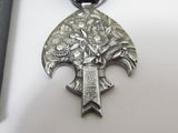 RARE ONE! JAPANESE MEDAL MANCHURIA LAST EMPEROR VISIT SILVER WW2 WWII MANCHUKUO JAPAN
