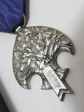 RARE ONE! JAPANESE MEDAL MANCHURIA LAST EMPEROR VISIT SILVER WW2 WWII MANCHUKUO JAPAN