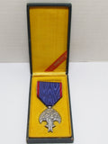 RARE ONE! JAPANESE MEDAL MANCHURIA LAST EMPEROR VISIT SILVER WW2 WWII MANCHUKUO JAPAN