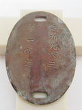 RARE ONE! WW2 IMPERIAL JAPANESE ARMY AIR DOG TAG BRASS ID JAPAN MEDAL BADGE WWII