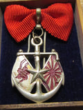 RARE WW2 JAPANESE OFFICER WIVES ASSOCIATION BADGE ARMY NAVY WOMEN RISING SUN FLAG WAR WWII
