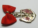 RARE WW2 JAPANESE OFFICER WIVES ASSOCIATION BADGE ARMY NAVY WOMEN RISING SUN FLAG WAR WWII
