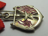 RARE WW2 JAPANESE OFFICER WIVES ASSOCIATION BADGE ARMY NAVY WOMEN RISING SUN FLAG WAR WWII