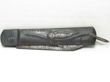 LARGE WW2 JAPANESE PILOT POCKET KNIFE "ARAWASHI" AIRPLANE MOTIF WWII KAMIKAZE FIERCE EAGLE