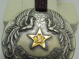 RARE ONE! WW2 JAPANESE IMPERIAL CONSCRIPTION INSURANCE BADGE JAPAN ARMY MEDAL NAVY